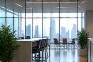 Sleek modern office space for commercial leasing